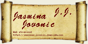 Jasmina Jovonić vizit kartica